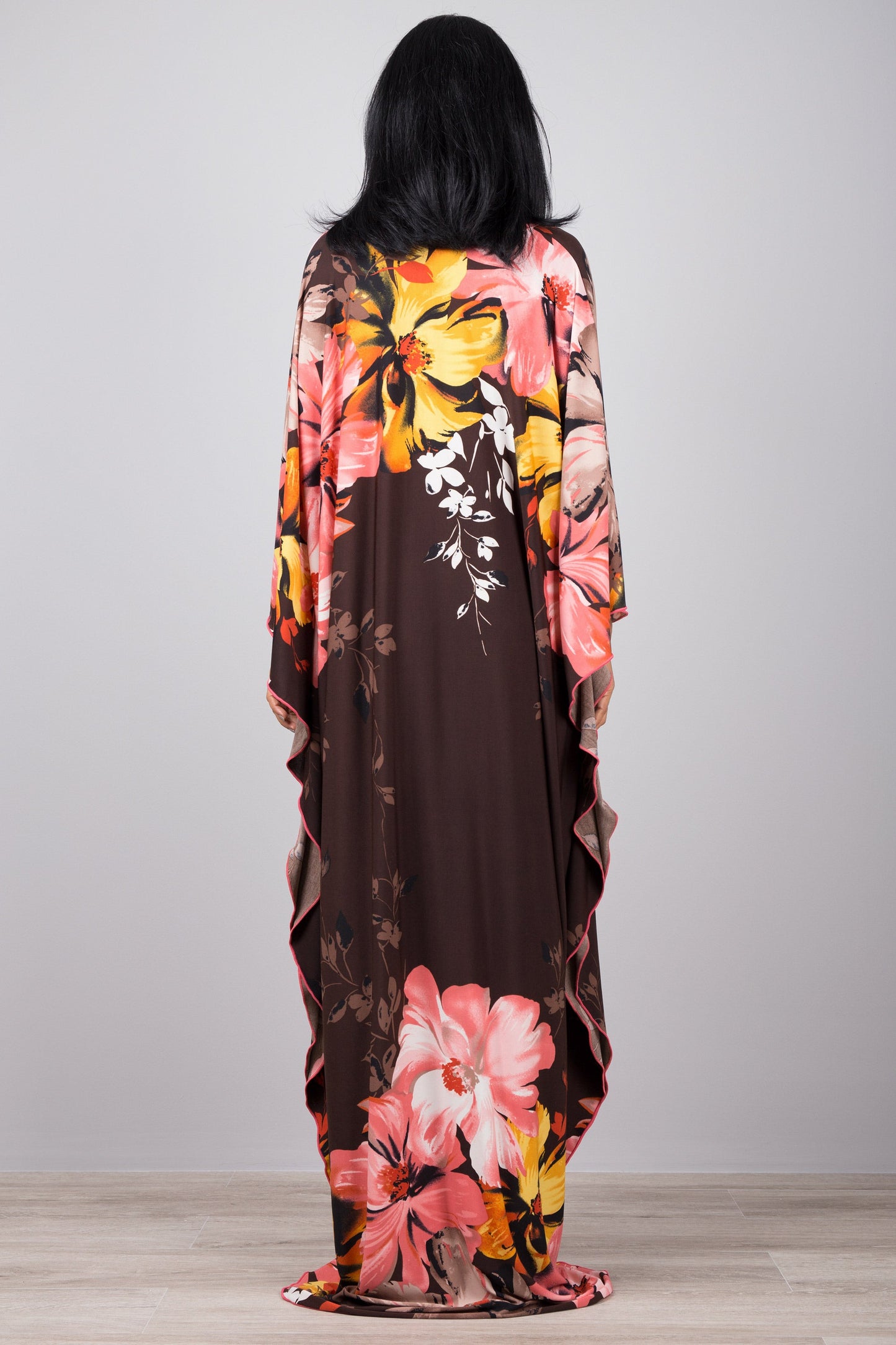 Marminia - Abito Kaftano Floreale Donna Elegante Estate