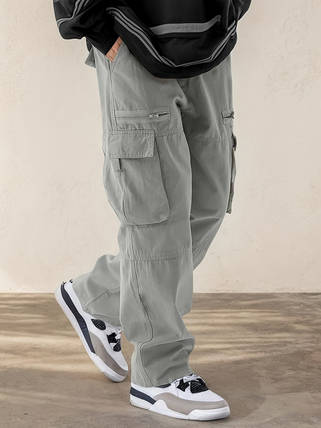 Ivano - Pantaloni Cargo Uomo Stile Streetwear