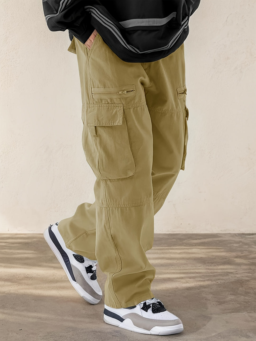 Ivano - Pantaloni Cargo Uomo Stile Streetwear