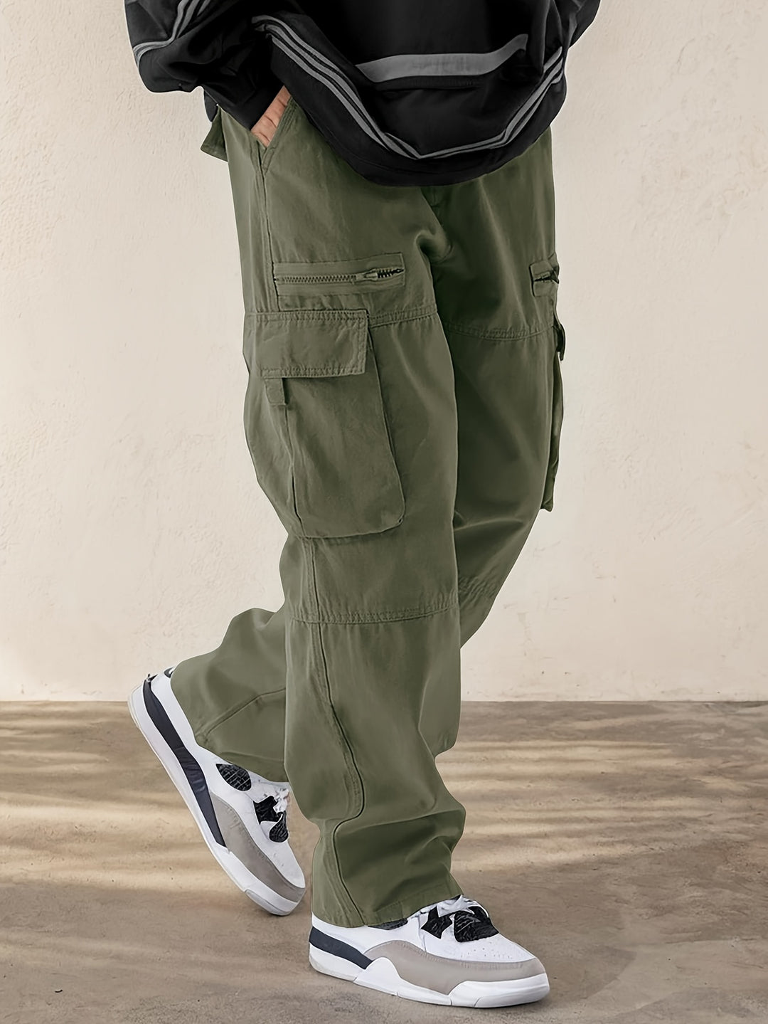 Ivano - Pantaloni Cargo Uomo Stile Streetwear
