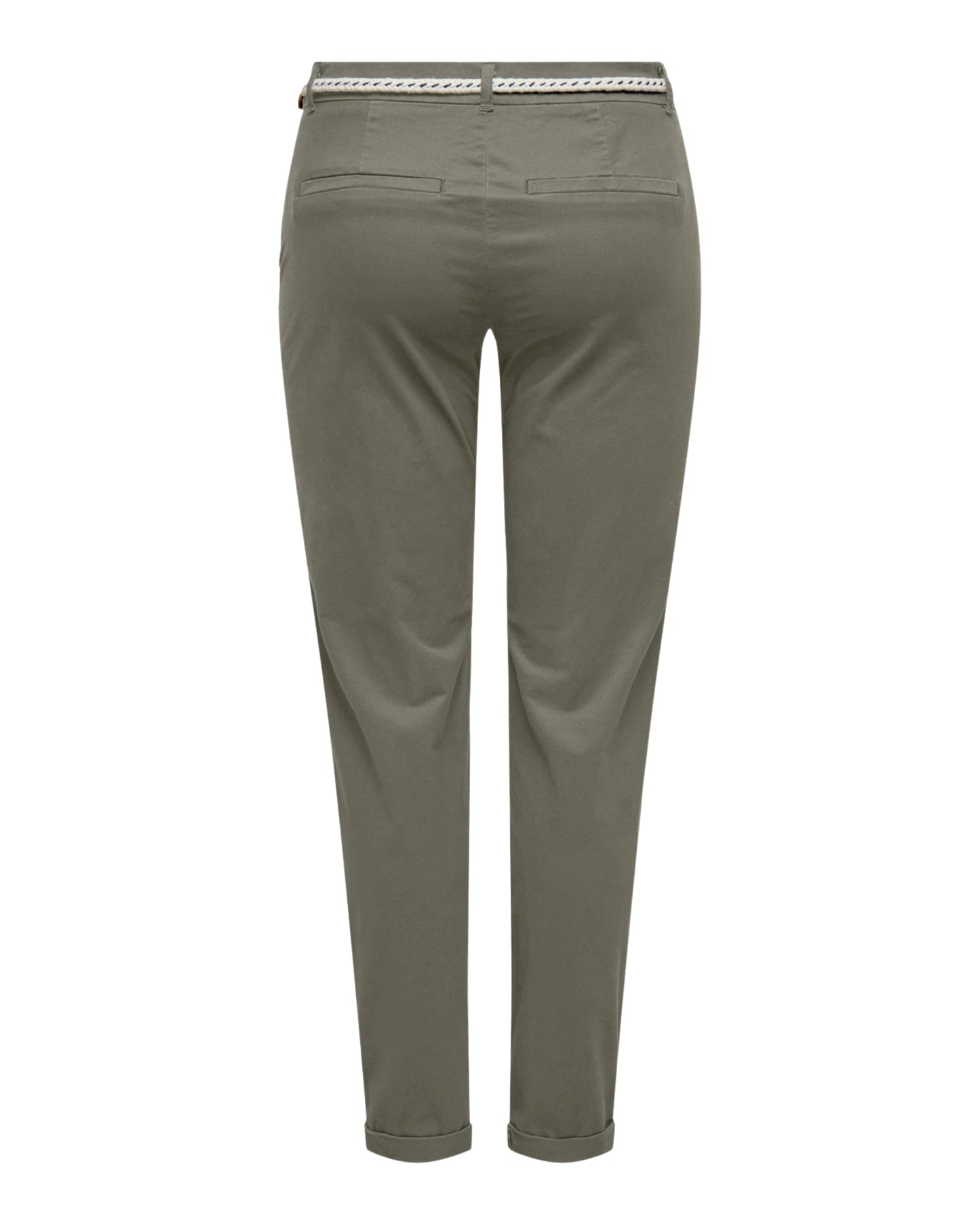 Pompeia - Pantaloni Regular Fit Donna Verde Moderni Essenziali