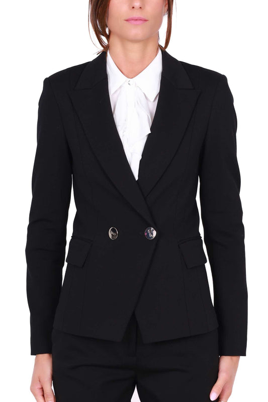 Klara - Blazer Nero Doppiopetto Donna Elegante Fit Sartoriale