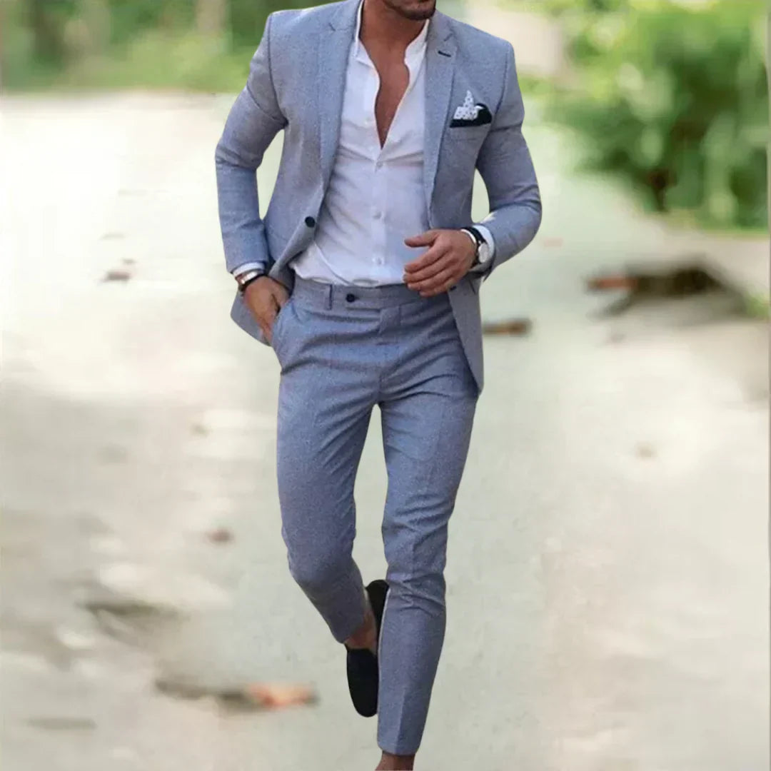 Valerio – Abito Due Pezzi Slim Fit Ideale Per Cerimonie E Business