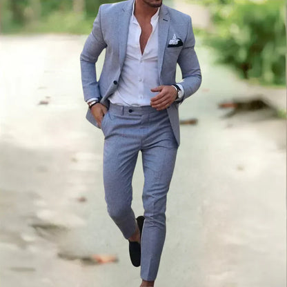 Valerio – Abito Due Pezzi Slim Fit Ideale Per Cerimonie E Business