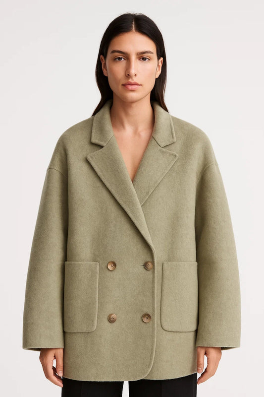 Sofia – Cappotto Oversize Doppiopetto Tasche Frontali