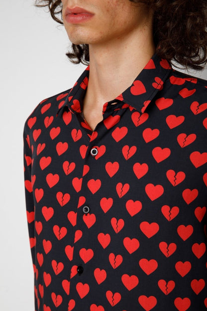 Romildus - Camicia Donna Rossa Elegante Moderna Versatile