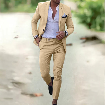 Valerio – Abito Due Pezzi Slim Fit Ideale Per Cerimonie E Business