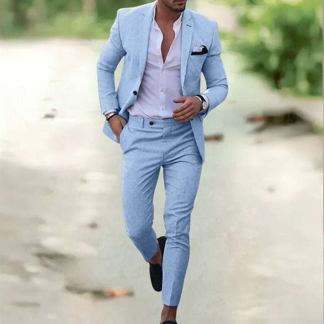Valerio – Abito Due Pezzi Slim Fit Ideale Per Cerimonie E Business