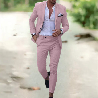Valerio – Abito Due Pezzi Slim Fit Ideale Per Cerimonie E Business
