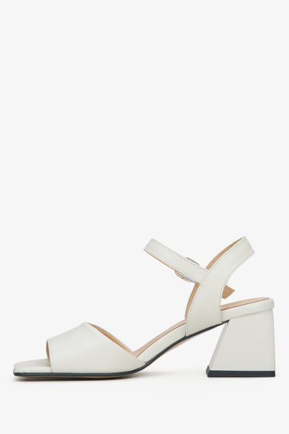Antonina - Sandali Beige Eleganti Con Tacco Donna