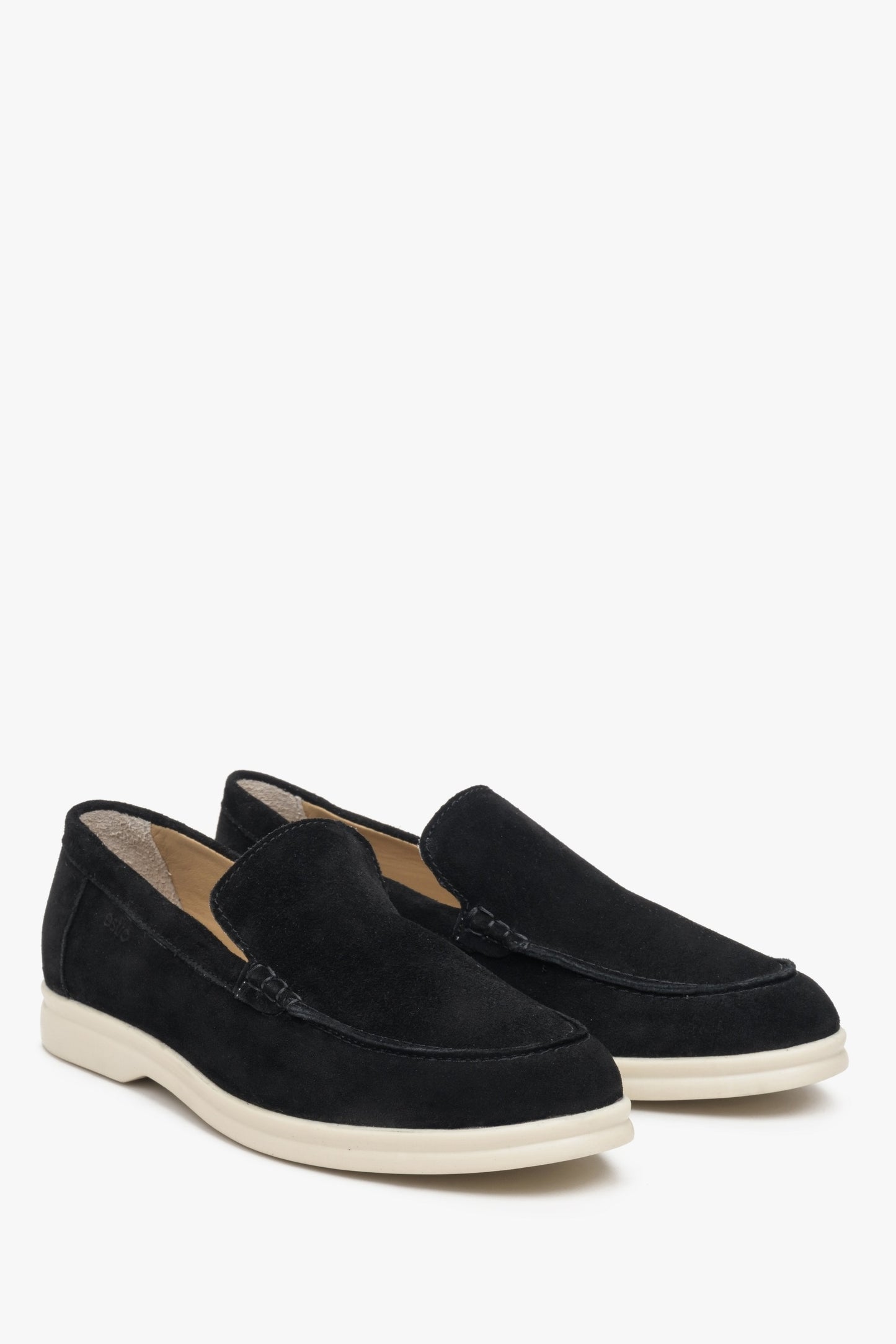 Clelia - Women's Black Genuine Velour Loafers Estro ER00113447