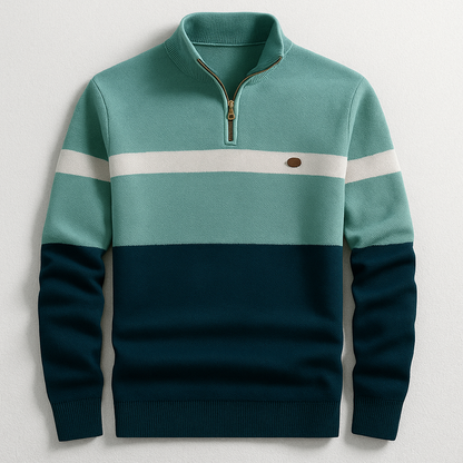 Dino - Maglione Uomo Mezza Zip Stile Classico