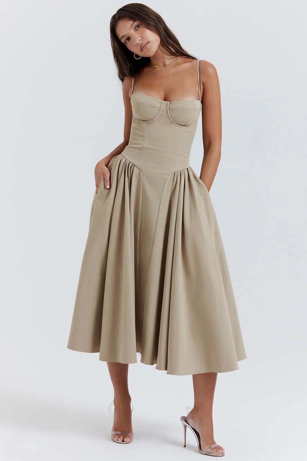 Menilita – Celine Abito Midi con Corsetto