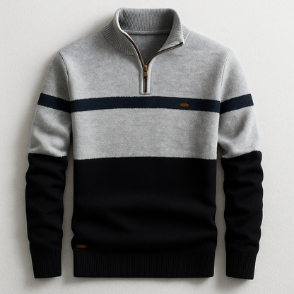 Dino - Maglione Uomo Mezza Zip Stile Classico