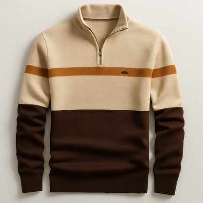 Dino - Maglione Uomo Mezza Zip Stile Classico