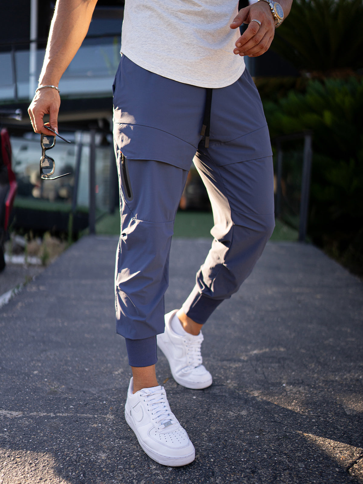 Rufinus - Cargo Jogger Athletic Uomo High Rib Traspirante