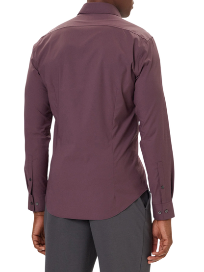 Tarcisio - Camicia Uomo Slim Fit Borgogna Elegante