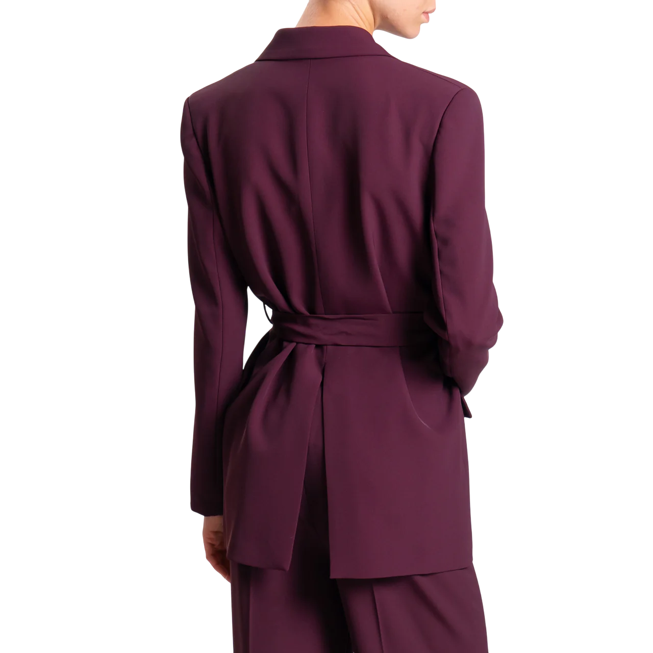 Renilde - Blazer Vicolo Con Cintura Prugna Elegante