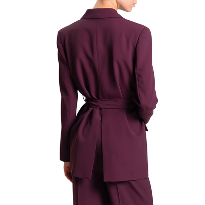 Renilde - Blazer Vicolo Con Cintura Prugna Elegante