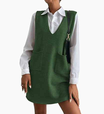 Divina - Abito Maglione Donna Oversize Scollo V