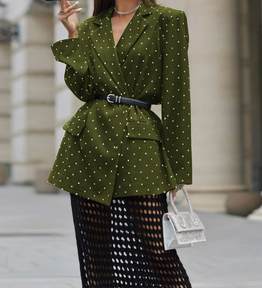 Jasmin – Blazer Over Kimono Con Strass Nero