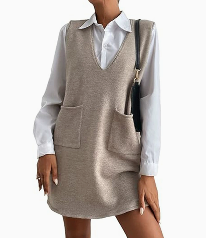 Divina - Abito Maglione Donna Oversize Scollo V