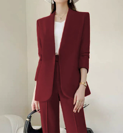 Elvira - Tailleur Donna Elegante Giacca Lunga Zampa