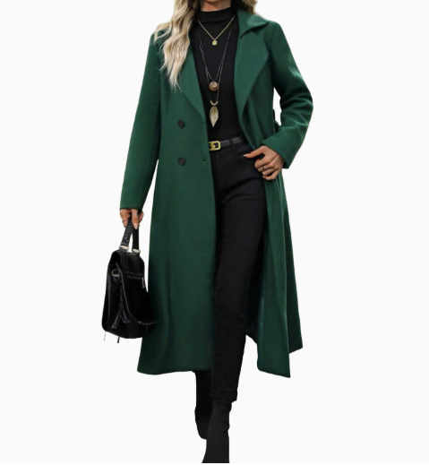 Ingrid - Cappotto Lungo Donna Nero Elegante