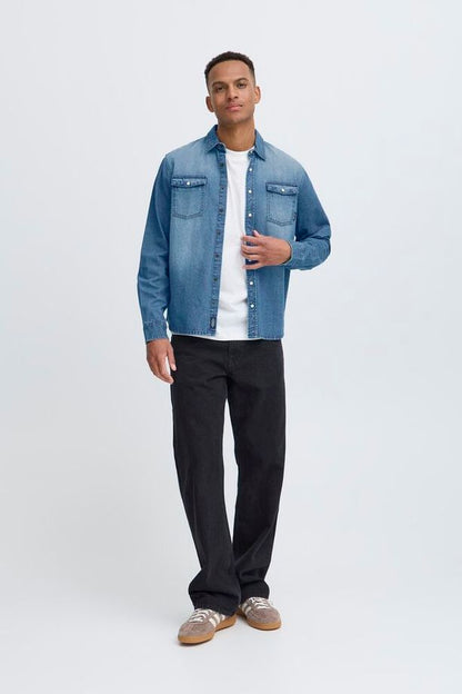 Alfio - Camicia Denim Essenziale Uomo