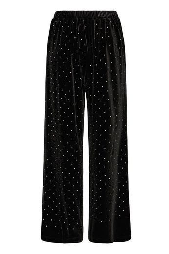 Julia - Pantalone Donna Nero con Strass Eleganti