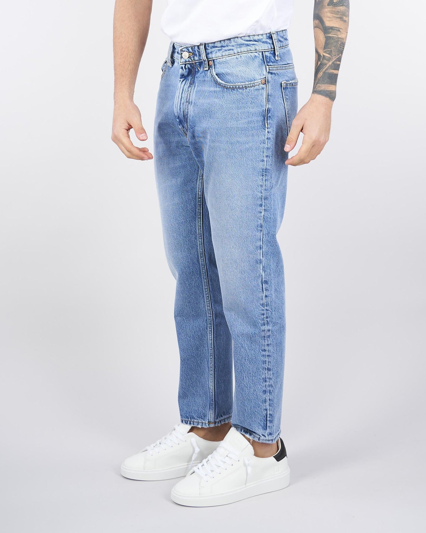Girolamo - Jeans Uomo Carrot Fit Moderno