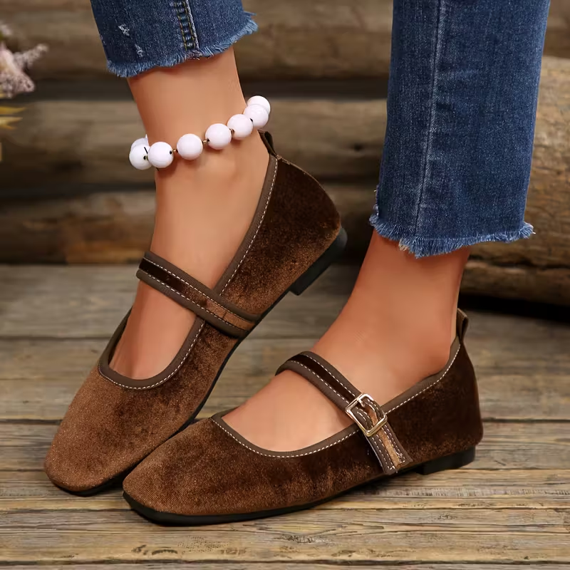 Merisia – Ballerine Mary Jane Punta Quadrata Stile Vintage