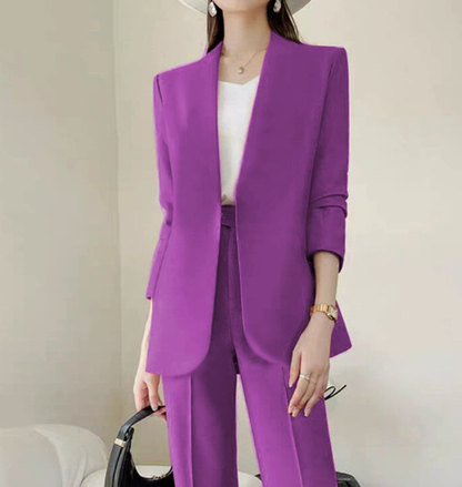 Elvira - Tailleur Donna Elegante Giacca Lunga Zampa