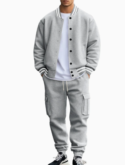 Helio - Completo Uomo Bomber Pantaloni Varsity