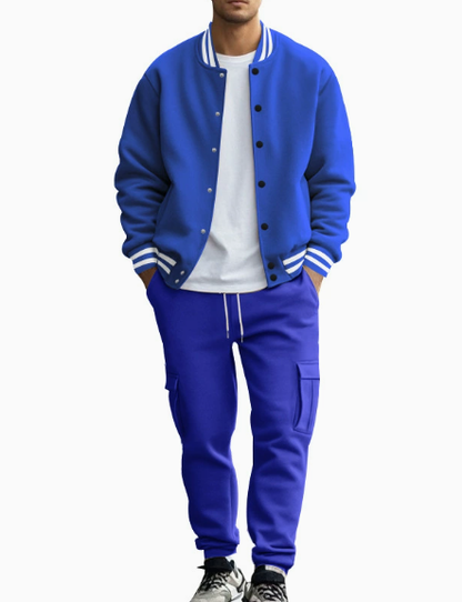 Helio - Completo Uomo Bomber Pantaloni Varsity