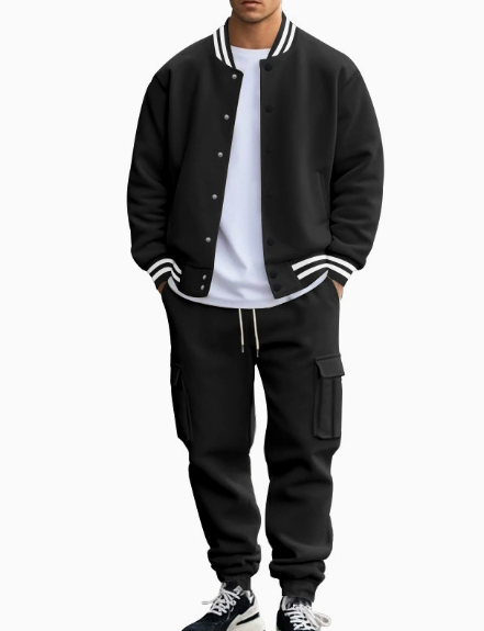 Helio - Completo Uomo Bomber Pantaloni Varsity