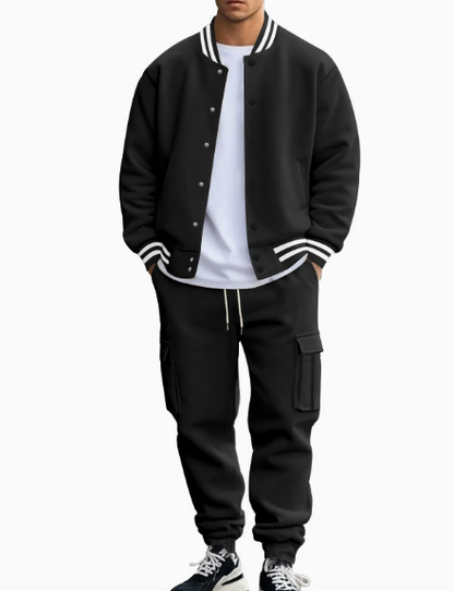 Helio - Completo Uomo Bomber Pantaloni Varsity