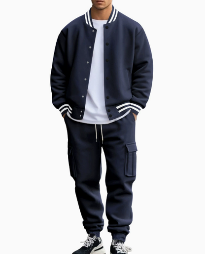 Helio - Completo Uomo Bomber Pantaloni Varsity