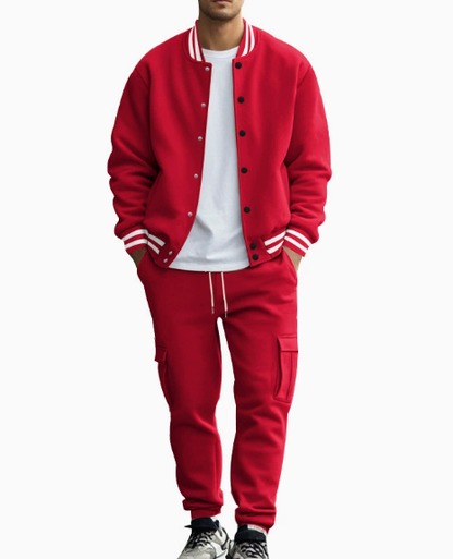 Helio - Completo Uomo Bomber Pantaloni Varsity