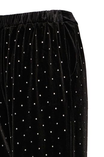 Julia - Pantalone Donna Nero con Strass Eleganti