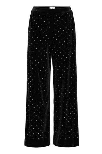 Julia - Pantalone Donna Nero con Strass Eleganti