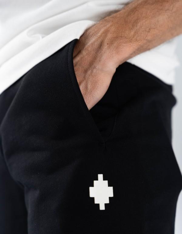 Renato - Pantaloni Uomo Neri Stampa Iconica Eleganti