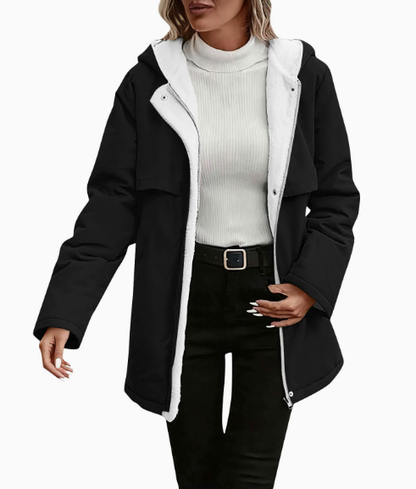 Juliette - Giacca lunga da donna reversibile elegante