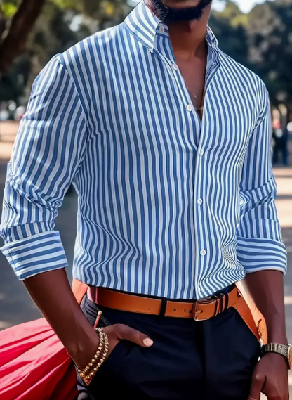 Francesco – Camicia A Righe Dal Design Classico