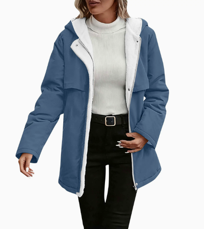 Juliette - Giacca lunga da donna reversibile elegante