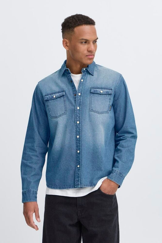 Alfio - Camicia Denim Essenziale Uomo