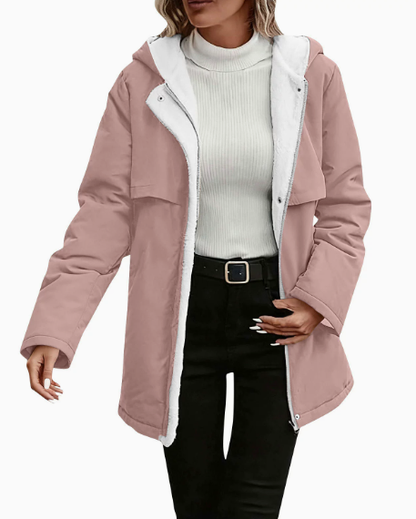 Juliette - Giacca lunga da donna reversibile elegante