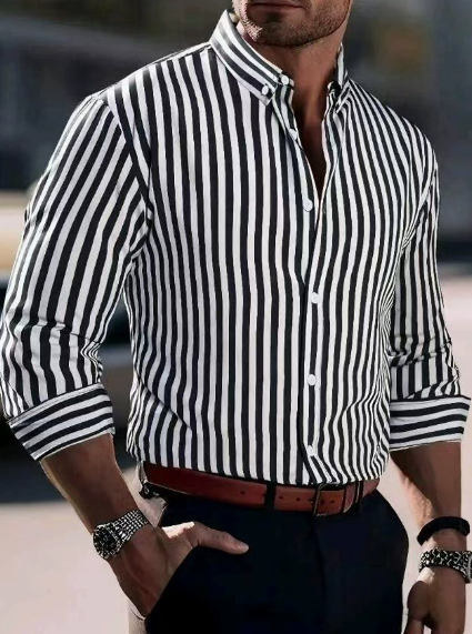 Francesco – Camicia A Righe Dal Design Classico