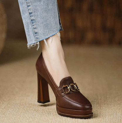 Nicolina - Mocassini da donna con tacco eleganti