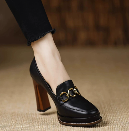 Nicolina - Mocassini da donna con tacco eleganti